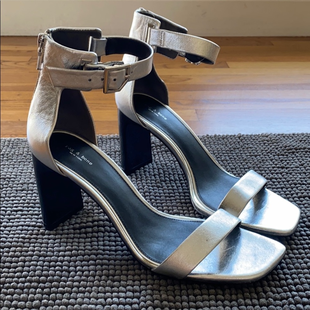 Rag and Bone Silver sandals